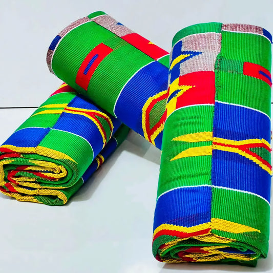 Authentic Hand Weaved Kente Cloth A676