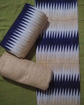 MG Premium Double Pattern Hand Weaved Kente Cloth P436