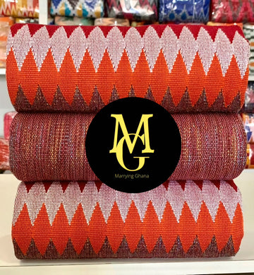 MG Premium Double Pattern Hand Weaved Kente Cloth P432