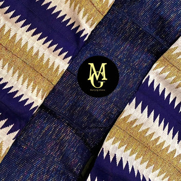 MG Premium Double Pattern Hand Weaved Kente Cloth P425
