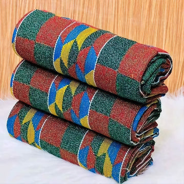 MG Premium Double Pattern Hand Weaved Kente Cloth P03112