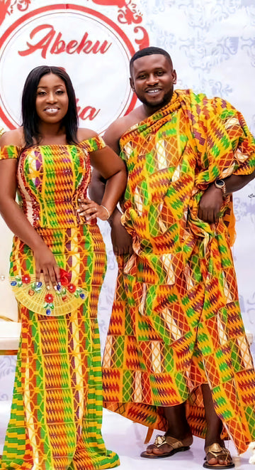 MG Authentic Hand Weaved Kente Cloth A393