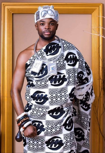 MG Embroidery Authentic Hand Weaved Kente Cloth A84