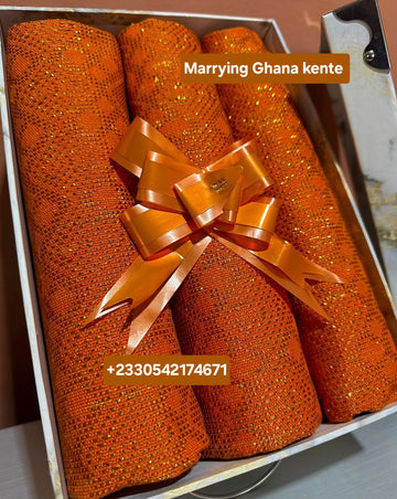 MG New Ombre Fashion Authentic Hand Weaved Kente Cloth A6130