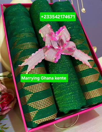 MG New Ombre Fashion Authentic Hand Weaved Kente Cloth A6127