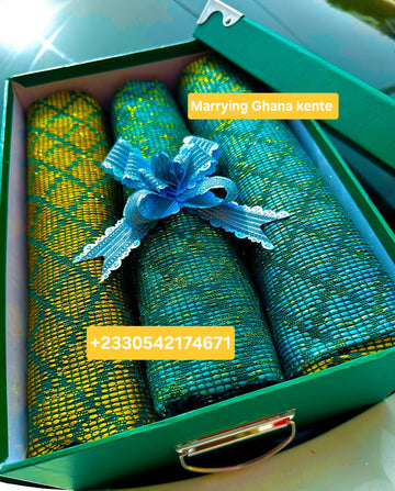 MG New Ombre Fashion Authentic Hand Weaved Kente Cloth A6122