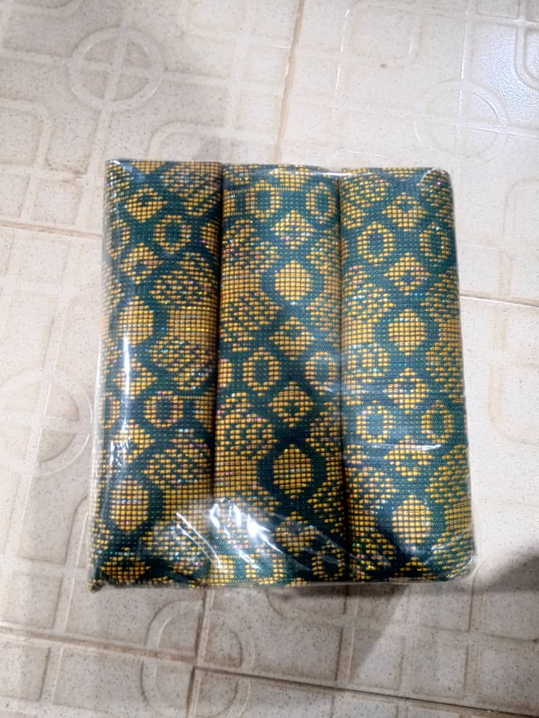 6 Yards MG Authentic Fashion Kente with Shimmering Rainbow Weaved By The Best In Ghana EM309 Ships Next Day