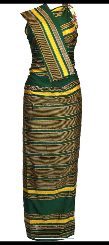 Special order customized bonwire kente dress.