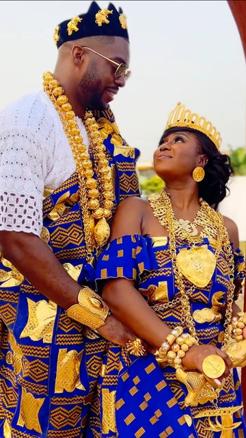 MG AKOFENA & NYAME Authentic Hand Weaved Kente Cloth A90