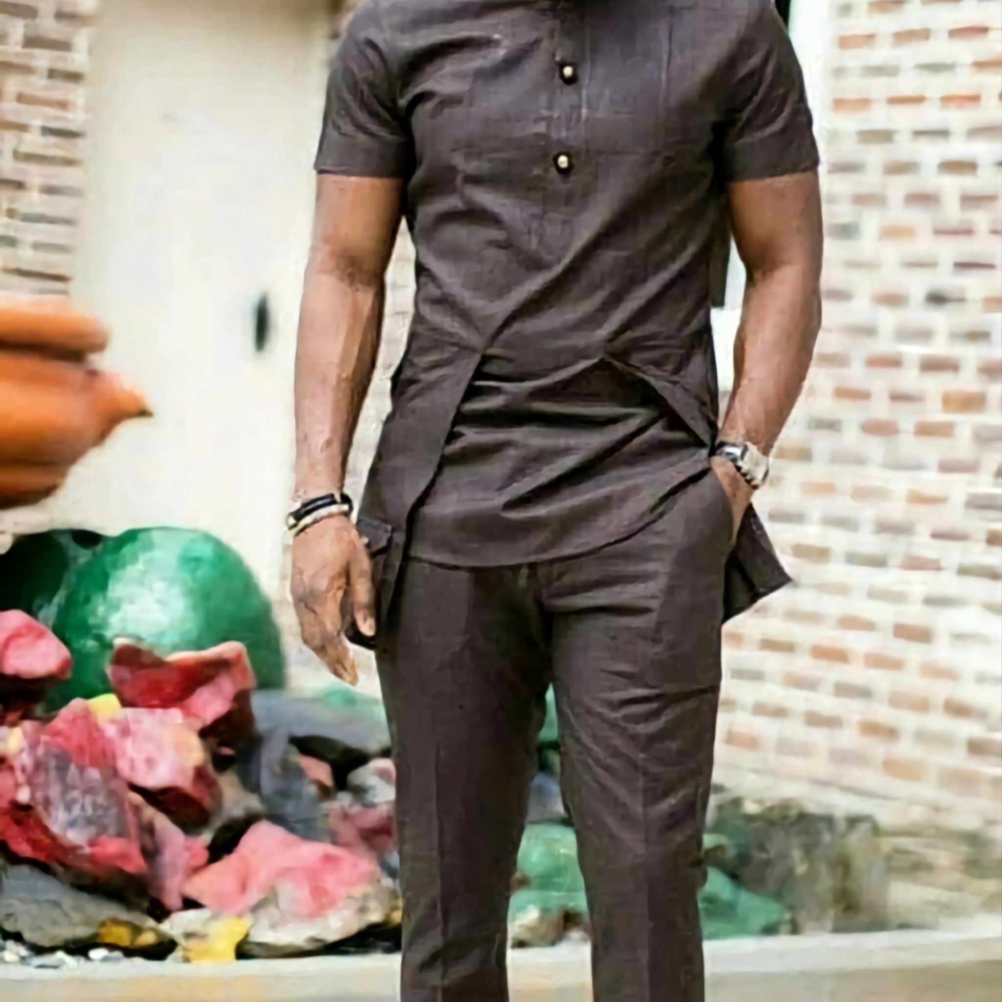 MG Men's Traditional African Wear/ Kafka, African Suit T26