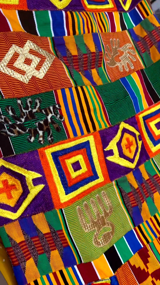 MG Royal Hand Weaved Kente Cloth R104