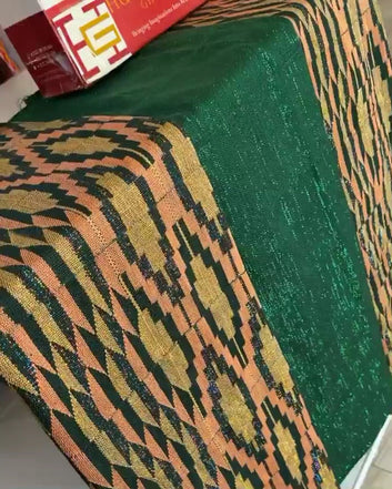 MG Premium All Shimmering Hand Weaved Kente Cloth P31