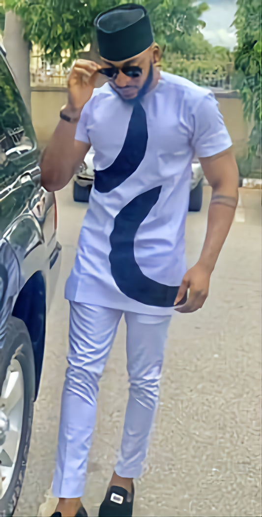 MG Men's Traditional African Wear/ Kafka, African Suit T77