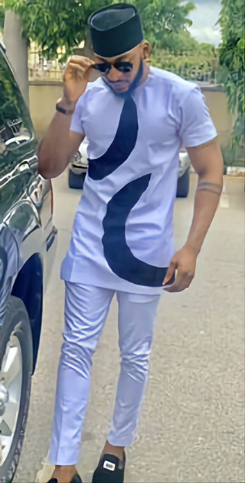 MG Men's Traditional African Wear/ Kafka, African Suit T77