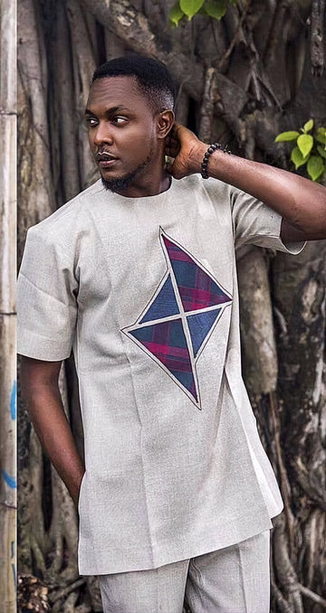 MG Men's Traditional African Wear/ Kafka, African Suit T190