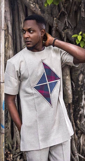 MG Men's Traditional African Wear/ Kafka, African Suit T190