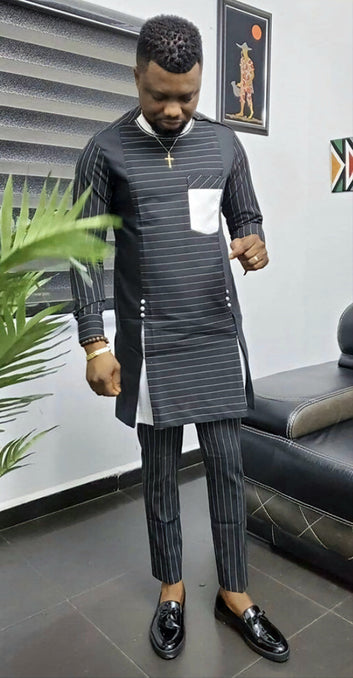 MG Men's Traditional African Wear/ Kafka, African Suit T206