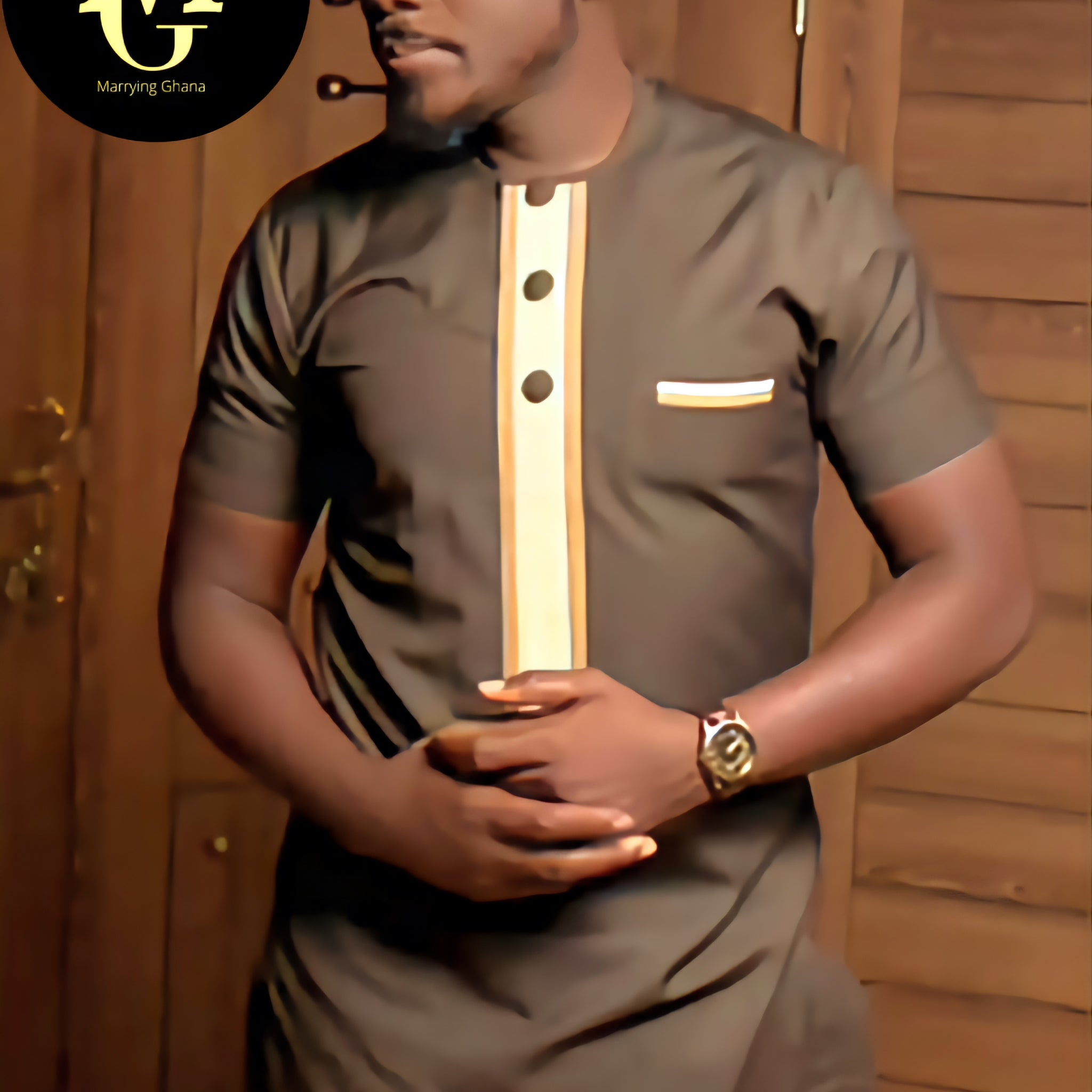 MG Men's Traditional African Wear/ Kafka, African Suit T113