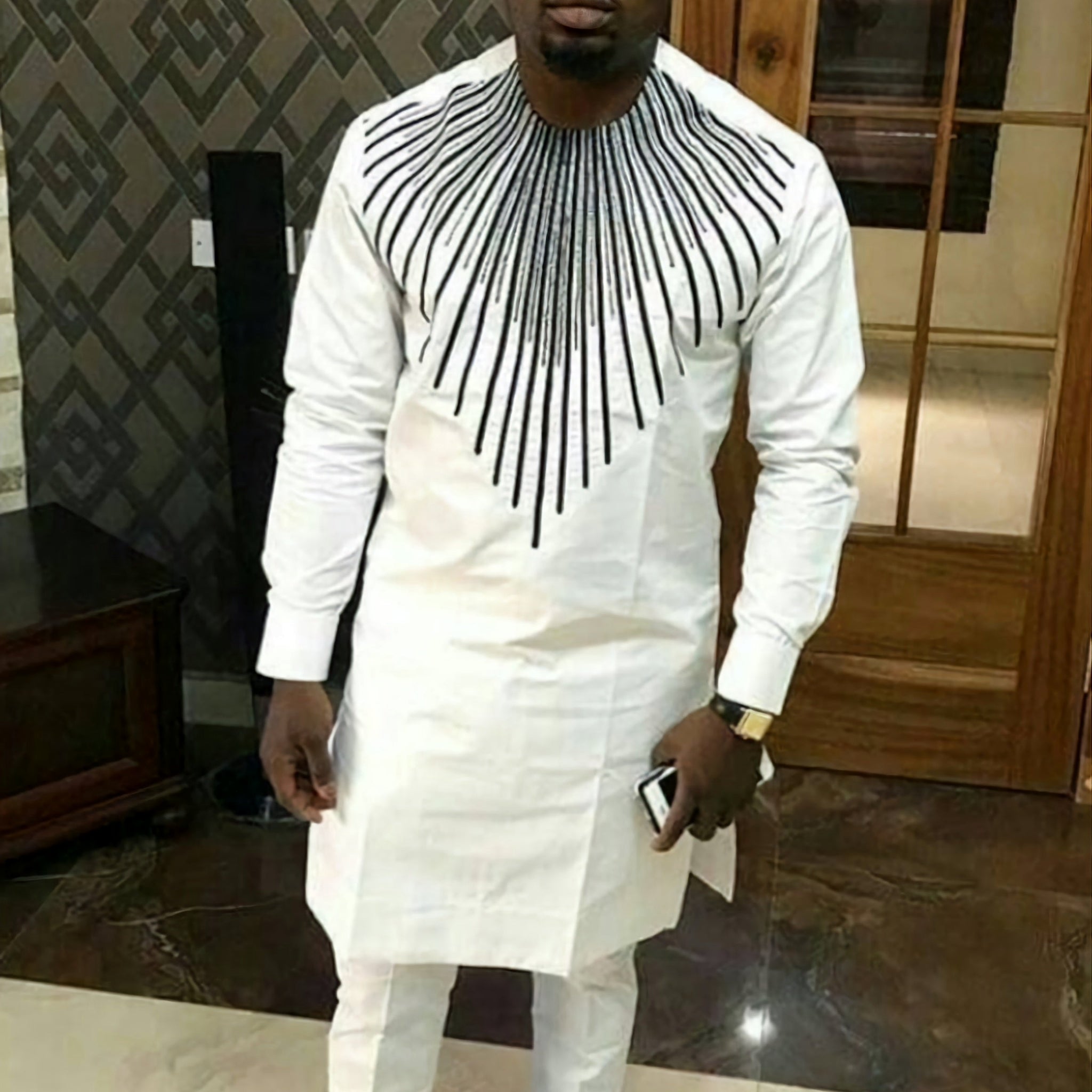 MG Men's Traditional African Wear/ Kafka, African Suit T80