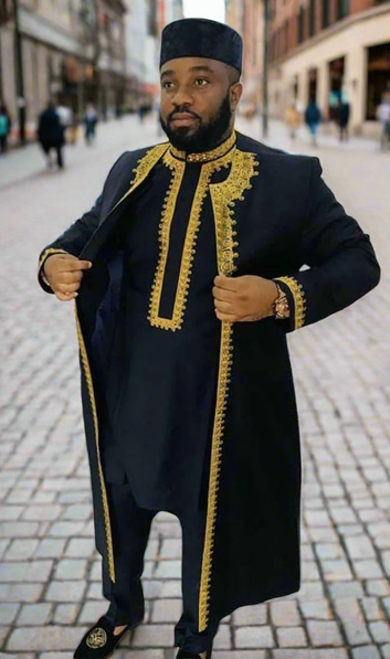 MG Men's Traditional African Wear/ Kafka, African Suit T217