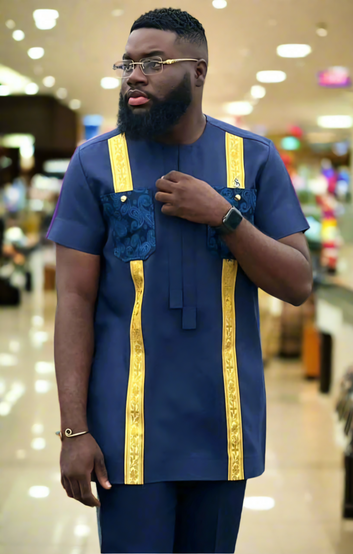 MG Men's Traditional African Wear/ Kafka, African Suit T175