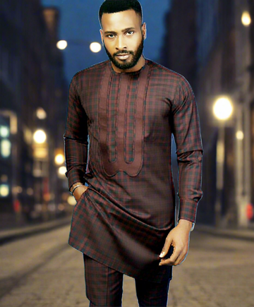 MG Men's Traditional African Wear/ Kafka, African Suit T136