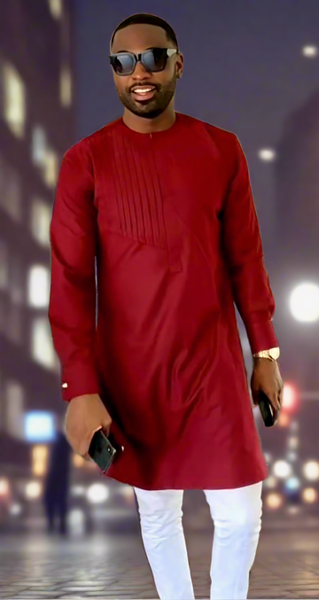 MG Men's Traditional African Wear/ Kafka, African Suit T133