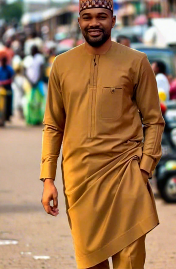 MG Men's Traditional African Wear/ Kafka, African Suit T203