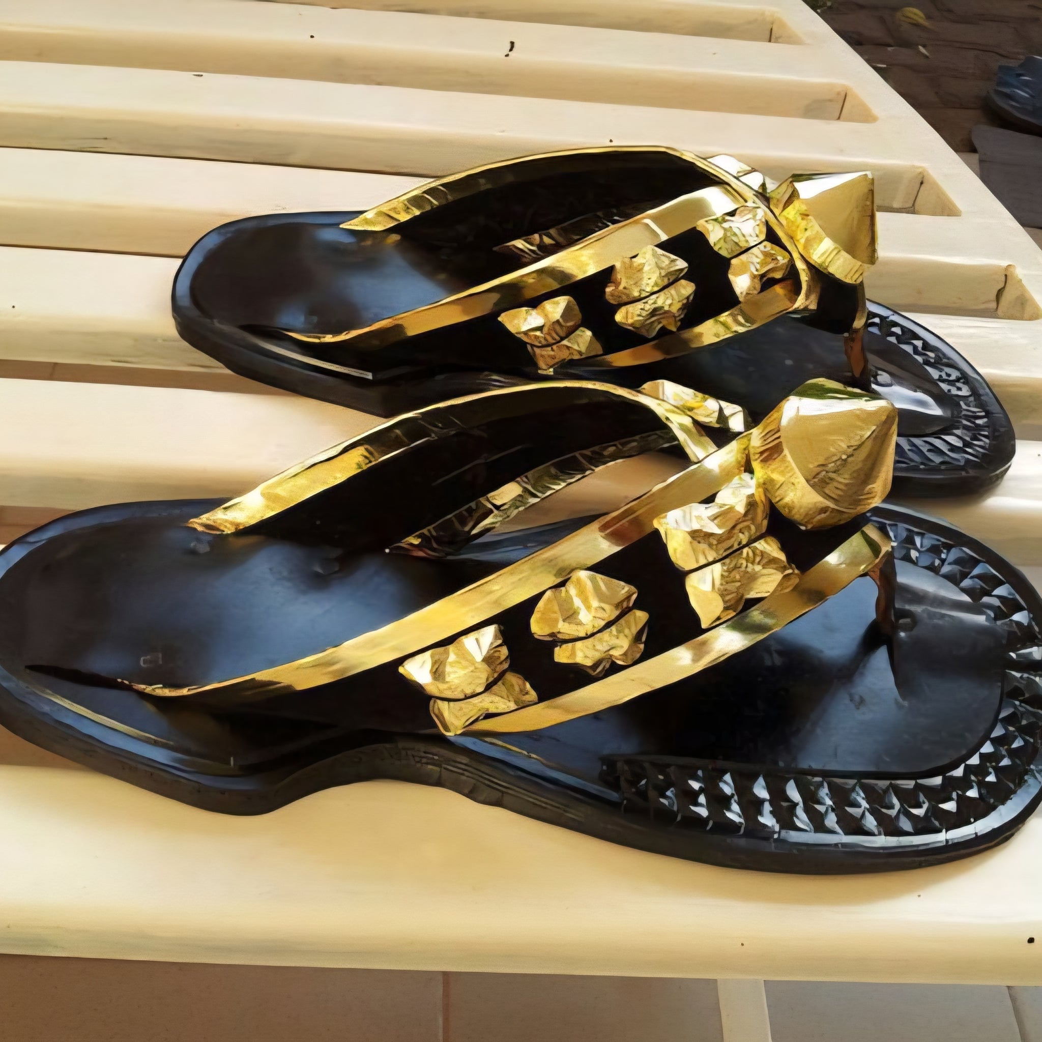 Marrying Ghana African Men's Royal Traditional Sandals AS04