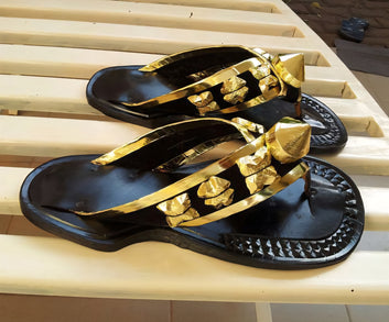 Marrying Ghana African Men's Royal Traditional Sandals AS04