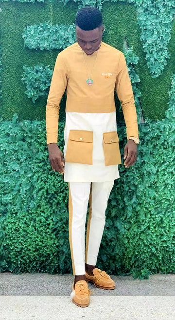 MG Men's Traditional African Wear/ Kafka, African Suit T207