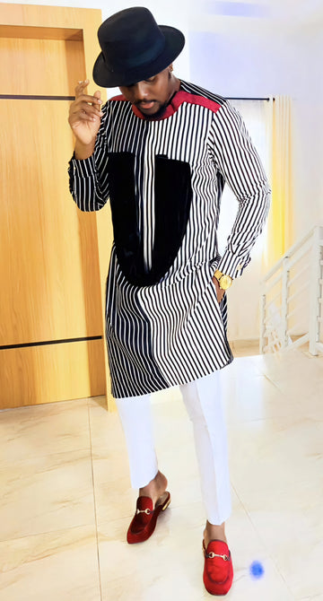 MG Men's Traditional African Wear/ Kafka, African Suit T148