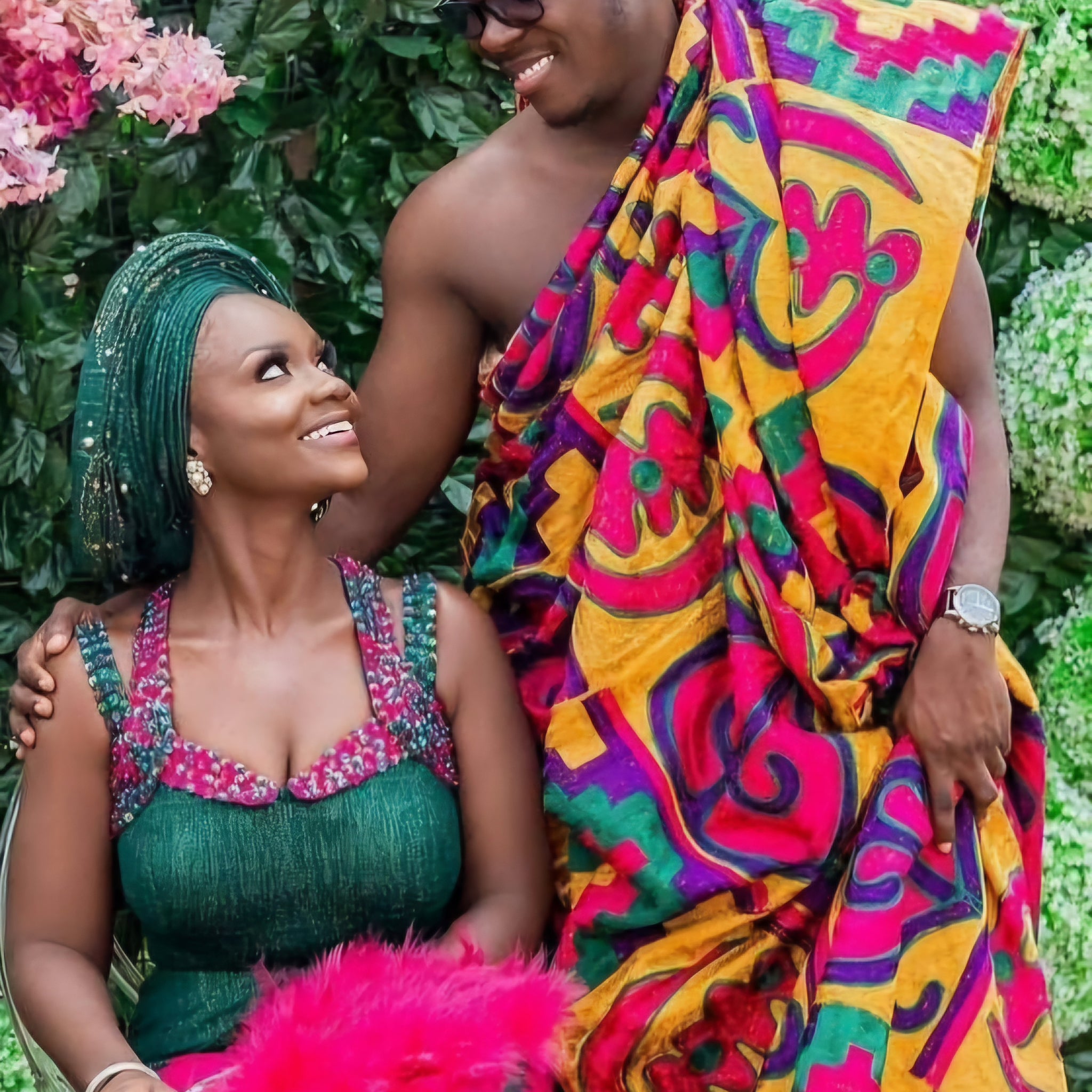 MG Royal Double Hand Weaved Kente Cloth R164