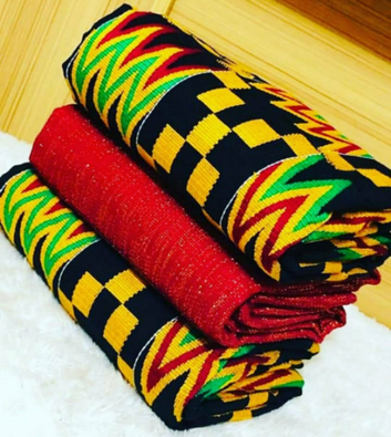 MG Premium Hand Weaved Kente Cloth Rainbow Shimmering P061