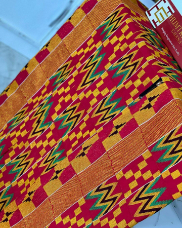 MG Premium Hand Weaved Kente Cloth Rainbow Shimmering P060