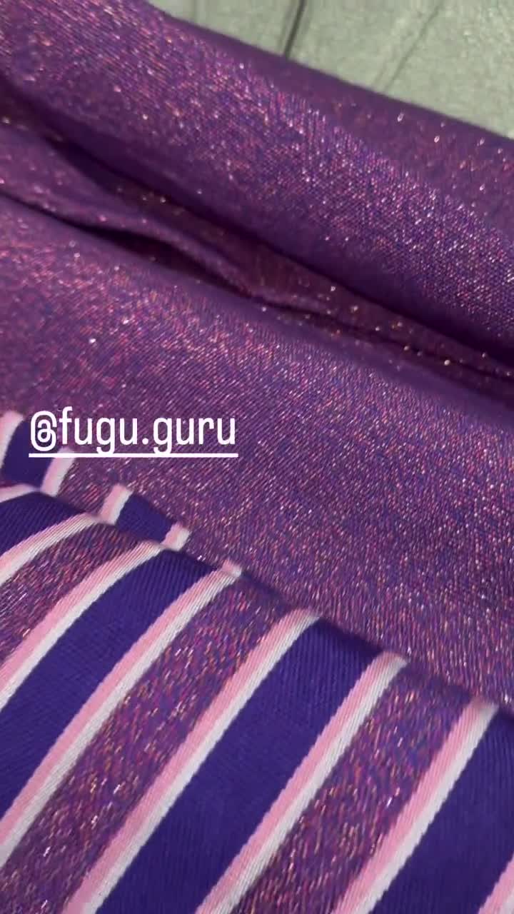 Fugu Guru New Fashion Brand Collection gives highest quality Striped Bonwire Kente Cloth/ FG84