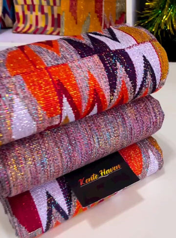 Kente Haven Blend Fashion Hand Weaved Kente Cloth KH220