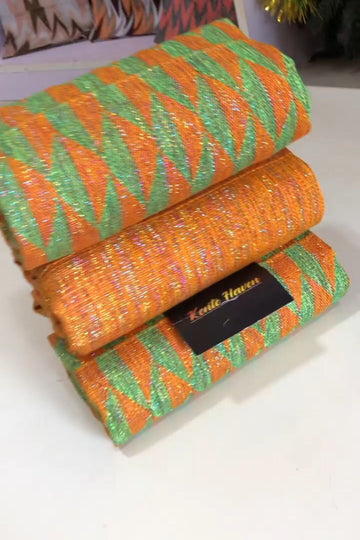 Kente Haven Blend Fashion Hand Weaved Kente Cloth KH258