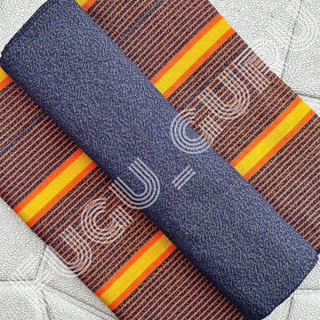Fugu Guru New Fashion Brand Collection gives highest quality Striped Bonwire Kente Cloth/ FG174