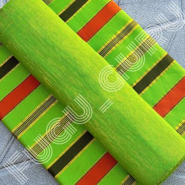 Fugu Guru New Fashion Brand Collection gives highest quality Striped Bonwire Kente Cloth/ FG208