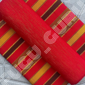 Fugu Guru New Fashion Brand Collection gives highest quality Striped Bonwire Kente Cloth/ FG147