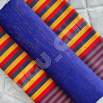 Fugu Guru New Fashion Brand Collection gives highest quality Striped Bonwire Kente Cloth/ FG168