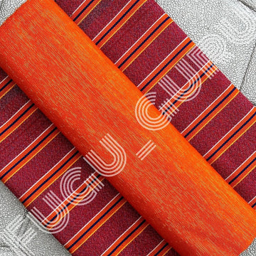 Fugu Guru New Fashion Brand Collection gives highest quality Striped Bonwire Kente Cloth/ FG171