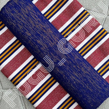Fugu Guru New Fashion Brand Collection gives highest quality Striped Bonwire Kente Cloth/ FG173