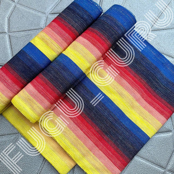 Fugu Guru New Fashion Brand Collection gives highest quality Striped Bonwire Kente Cloth/ FG188