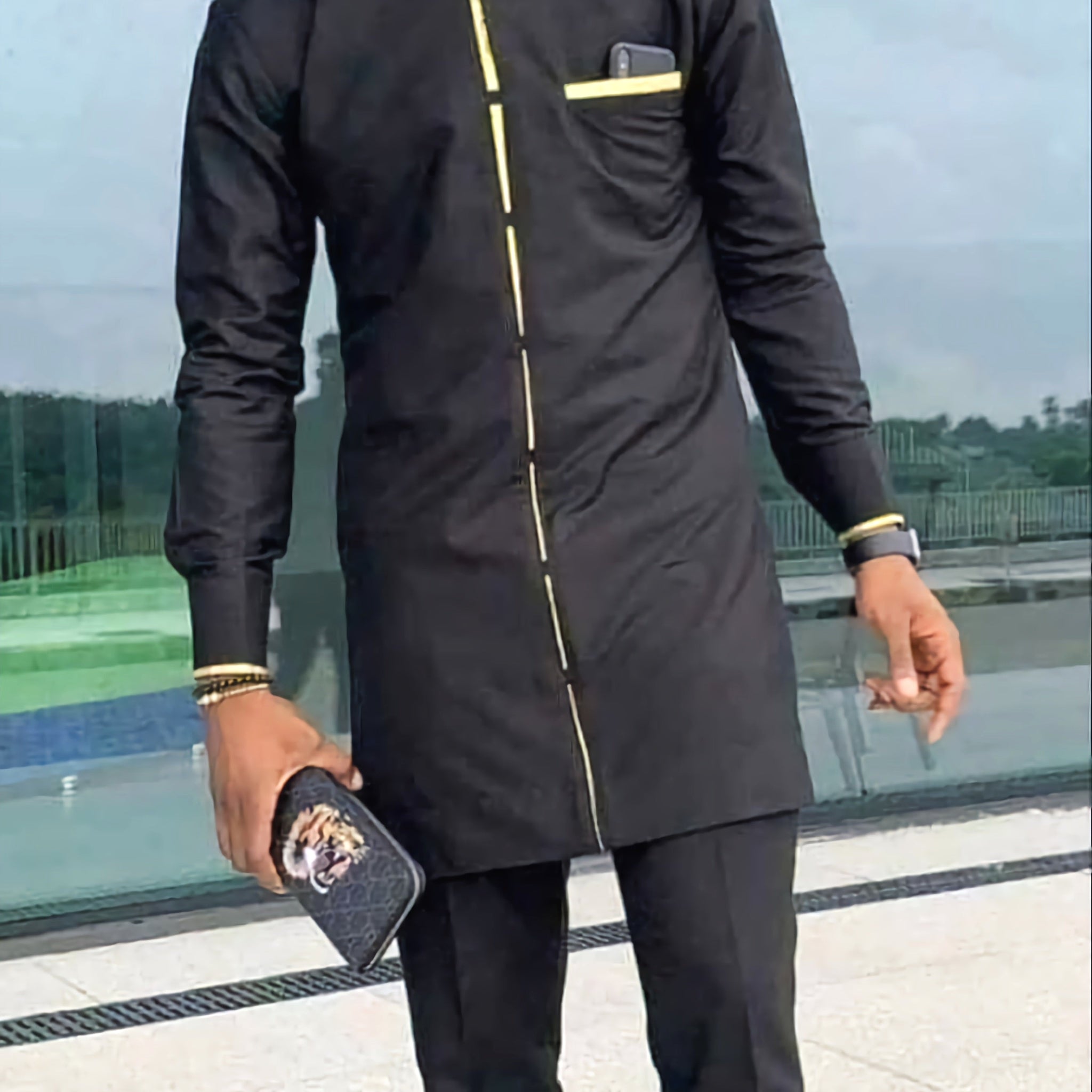 MG Men's Traditional African Wear/ Kafka, African Suit T114