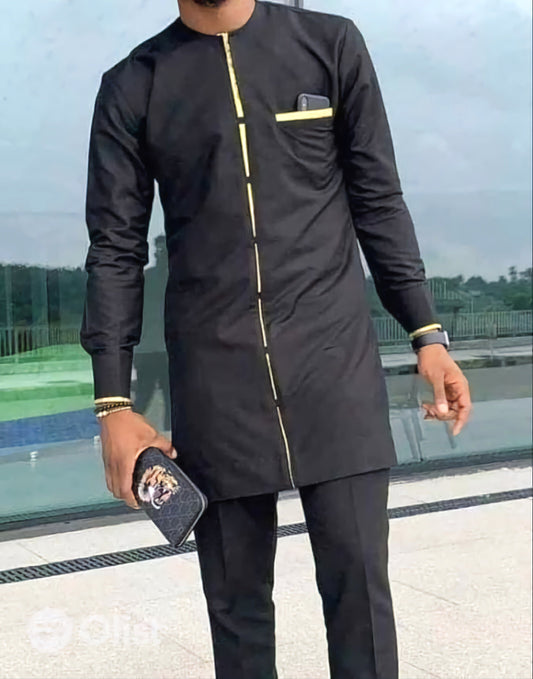 MG Men's Traditional African Wear/ Kafka, African Suit T114