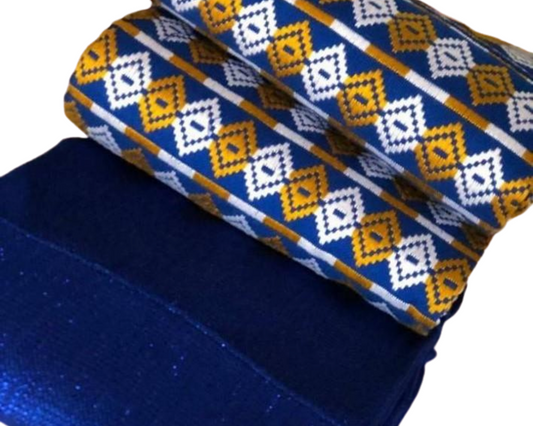 Authentic Kente Cloth blue