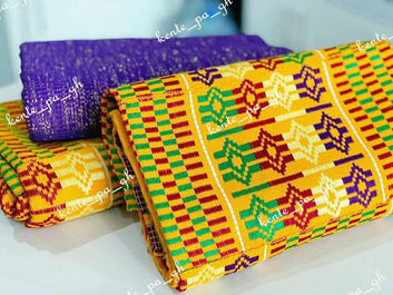 Authentic Multi-Colored pattern Kente Cloth A2202